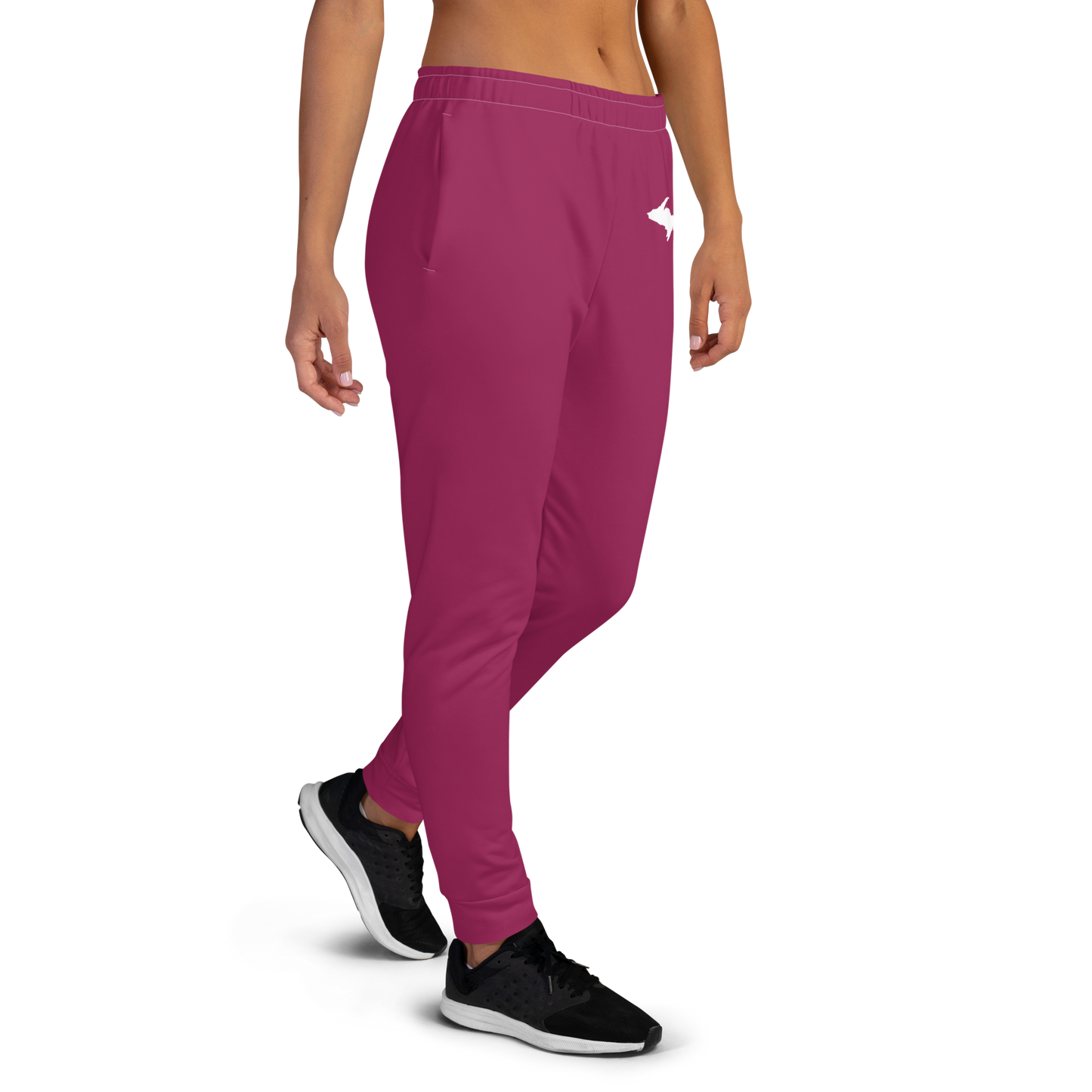 Michigan Upper Peninsula Joggers (w/ UP Outline) | Women's - Ruby Red