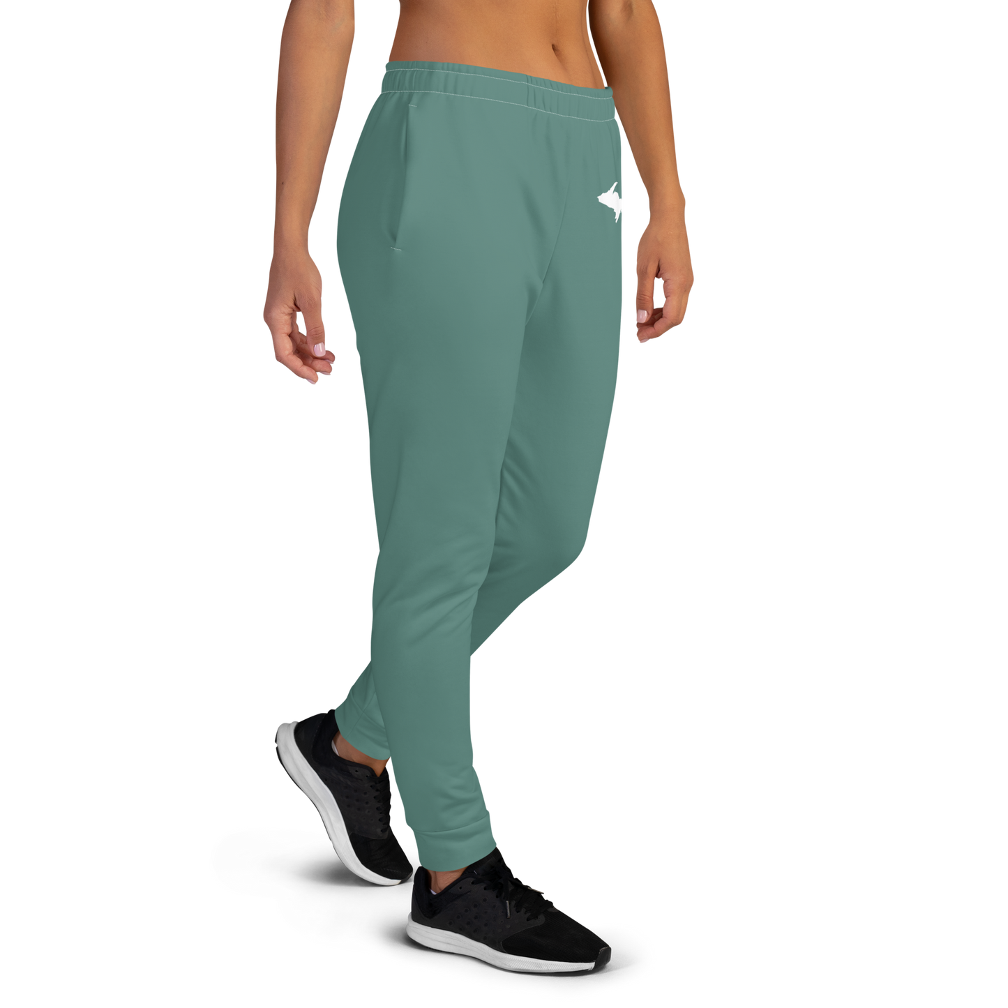 Michigan Upper Peninsula Joggers (w/ UP Outline) | Women's - Copper Green