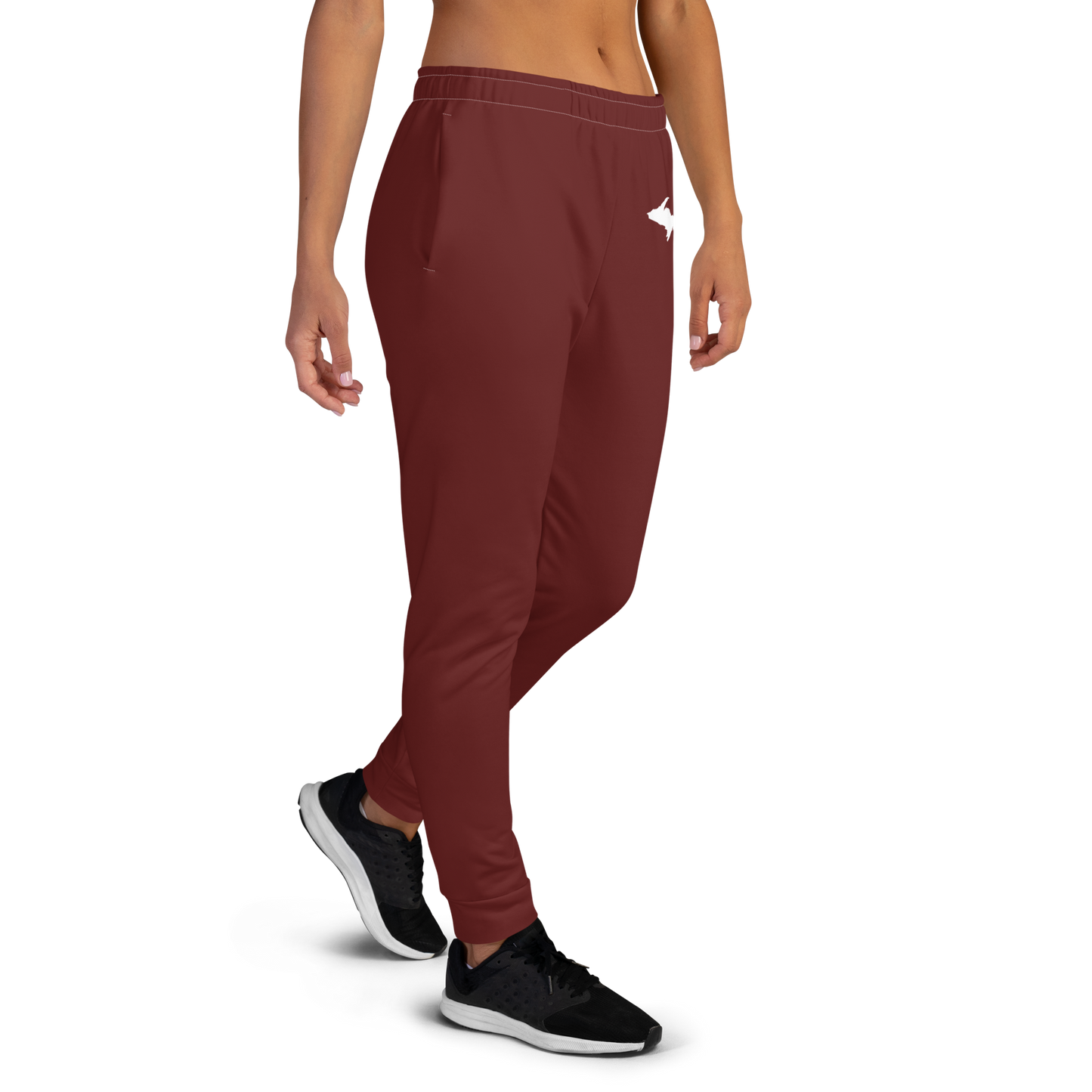 Michigan Upper Peninsula Joggers (w/ UP Outline) | Women's - Cherrywood Color