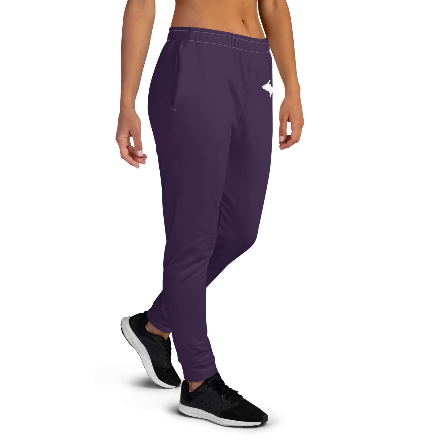 Michigan Upper Peninsula Joggers (w/ UP Outline) | Women's - Blackcurrant Color