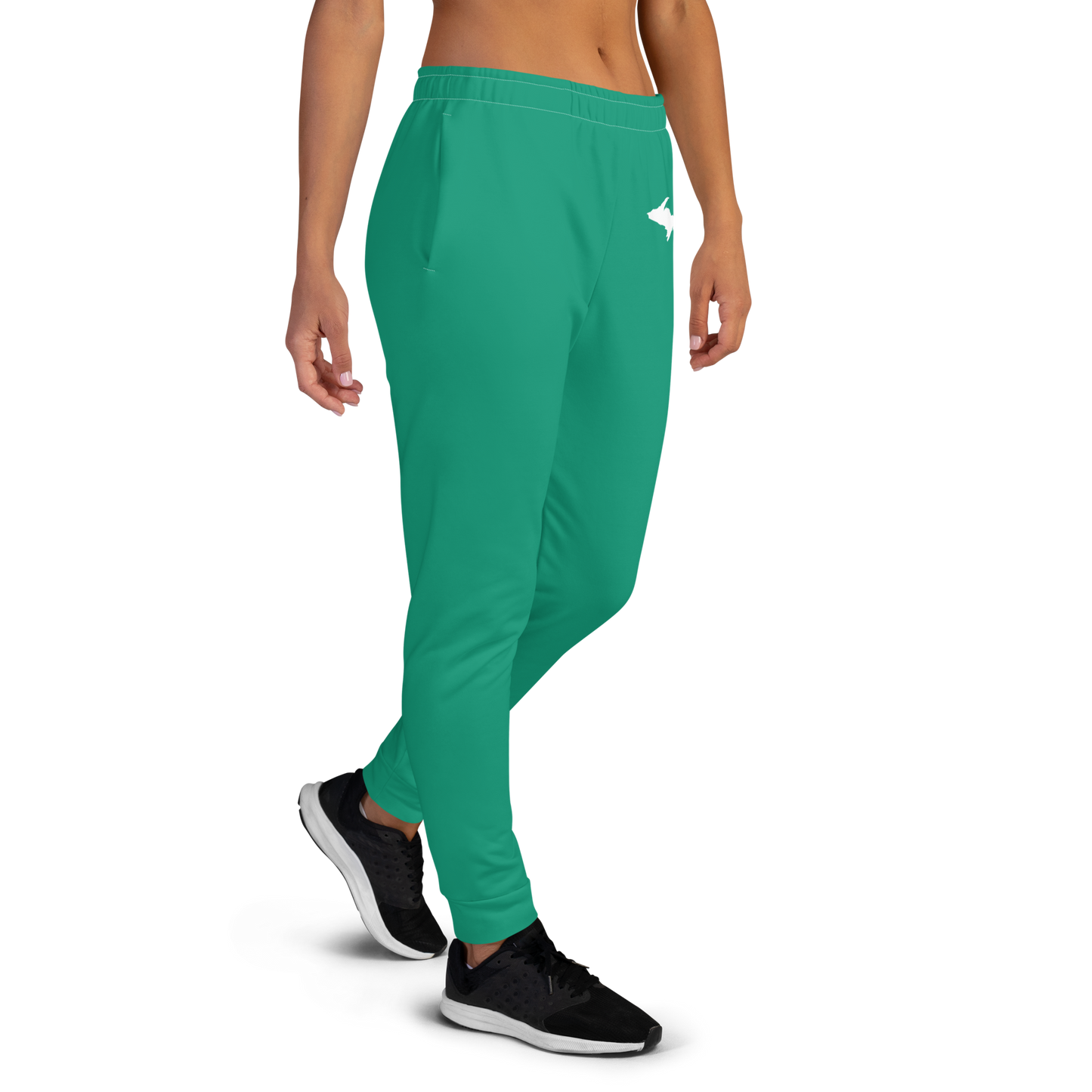 Michigan Upper Peninsula Joggers (w/ UP Outline) | Women's - Emerald Green