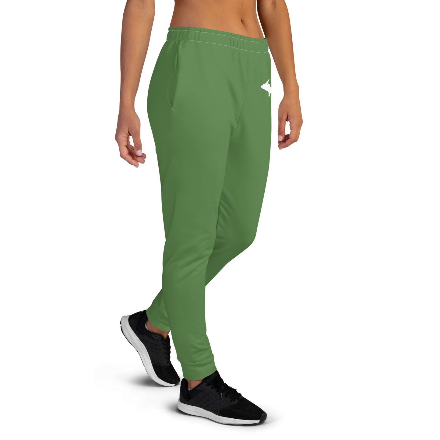 Michigan Upper Peninsula Joggers (w/ UP Outline) | Women's - Pine Green