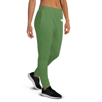 Michigan Upper Peninsula Joggers (w/ UP Outline) | Women's - Pine Green