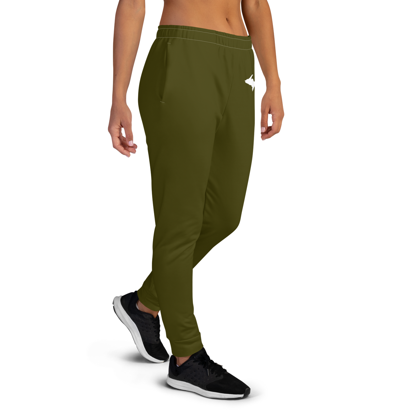 Michigan Upper Peninsula Joggers (w/ UP Outline) | Women's - Military Green