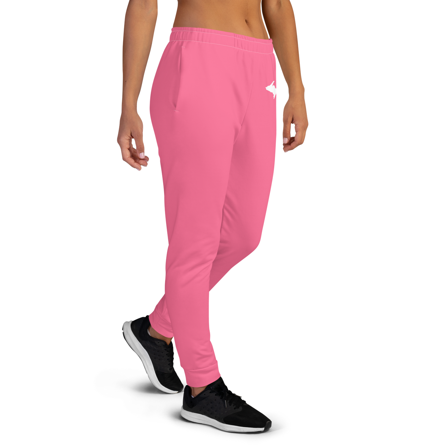 Michigan Upper Peninsula Joggers (w/ UP Outline) | Women's - Rhodochrosite Pink