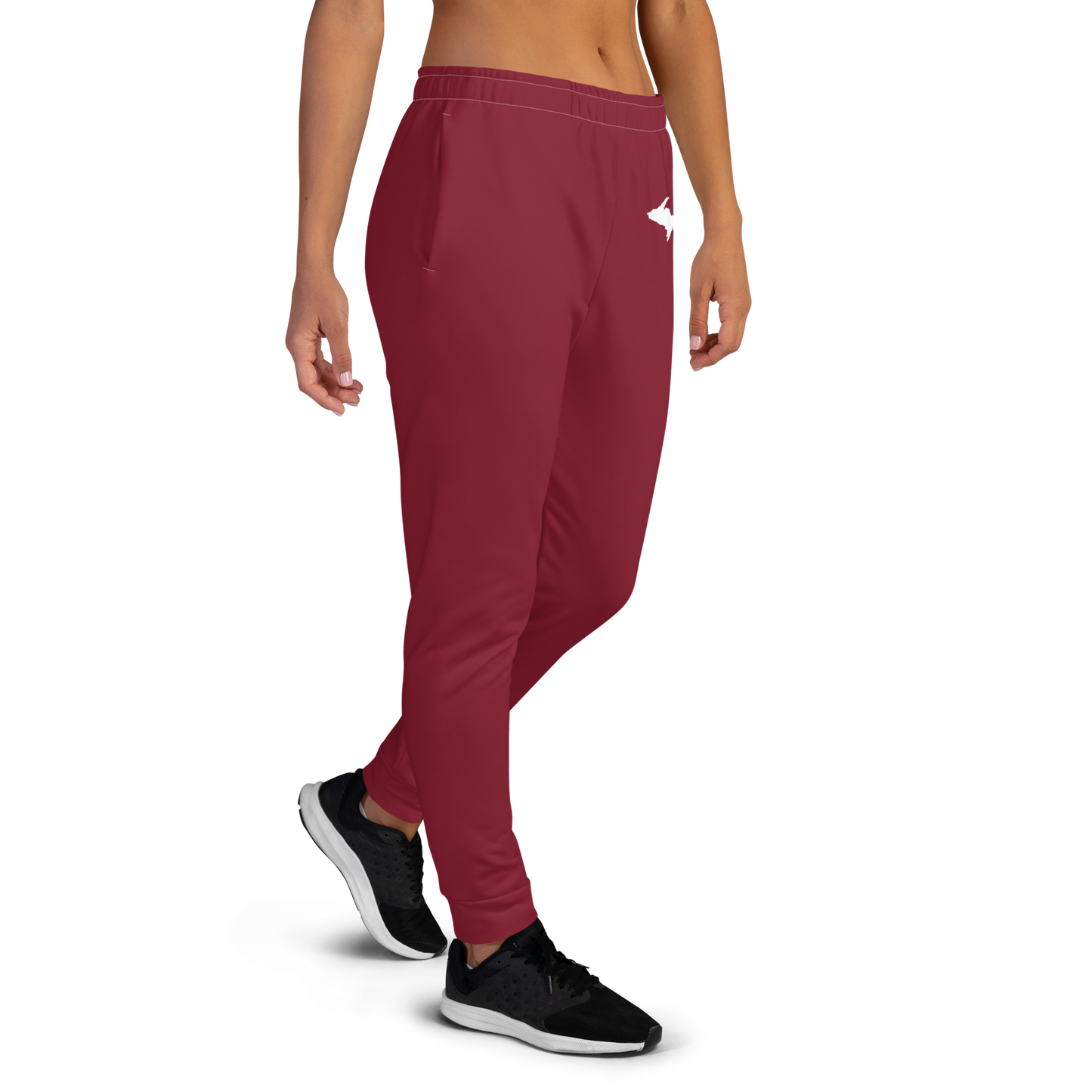 Michigan Upper Peninsula Joggers (w/ UP Outline) | Women's - Burgandy