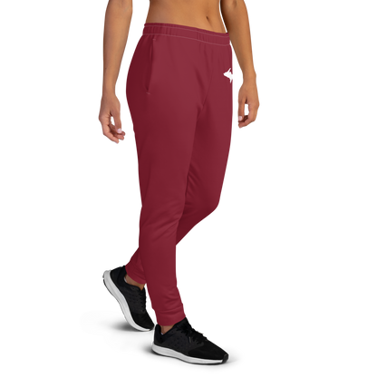 Michigan Upper Peninsula Joggers (w/ UP Outline) | Women's - Burgandy