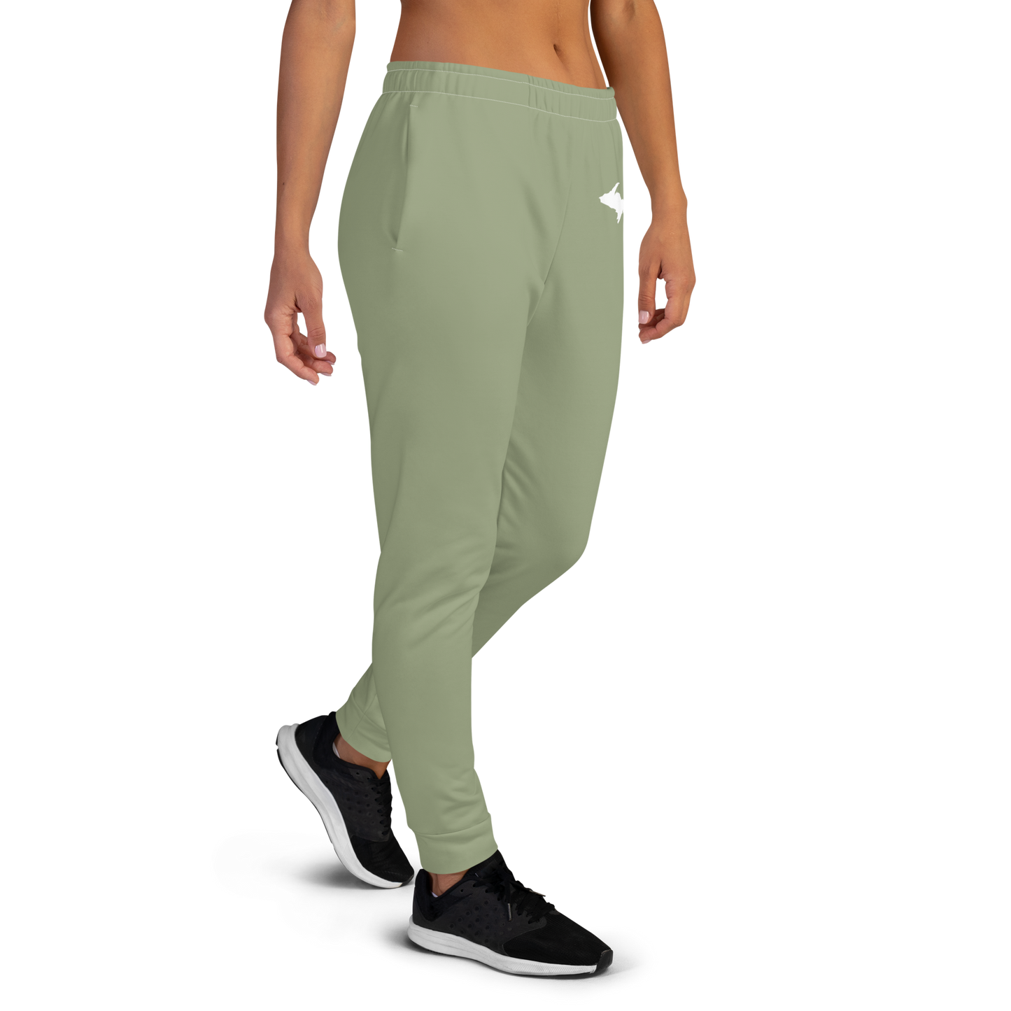 Michigan Upper Peninsula Joggers (w/ UP Outline) | Women's - Beachgrass Green