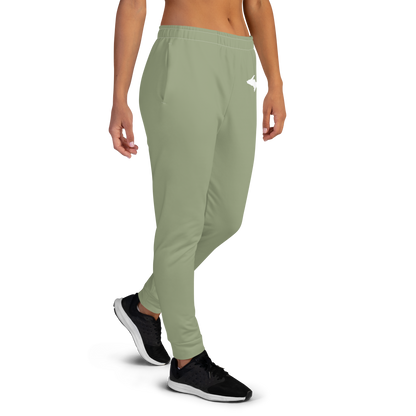 Michigan Upper Peninsula Joggers (w/ UP Outline) | Women's - Beachgrass Green