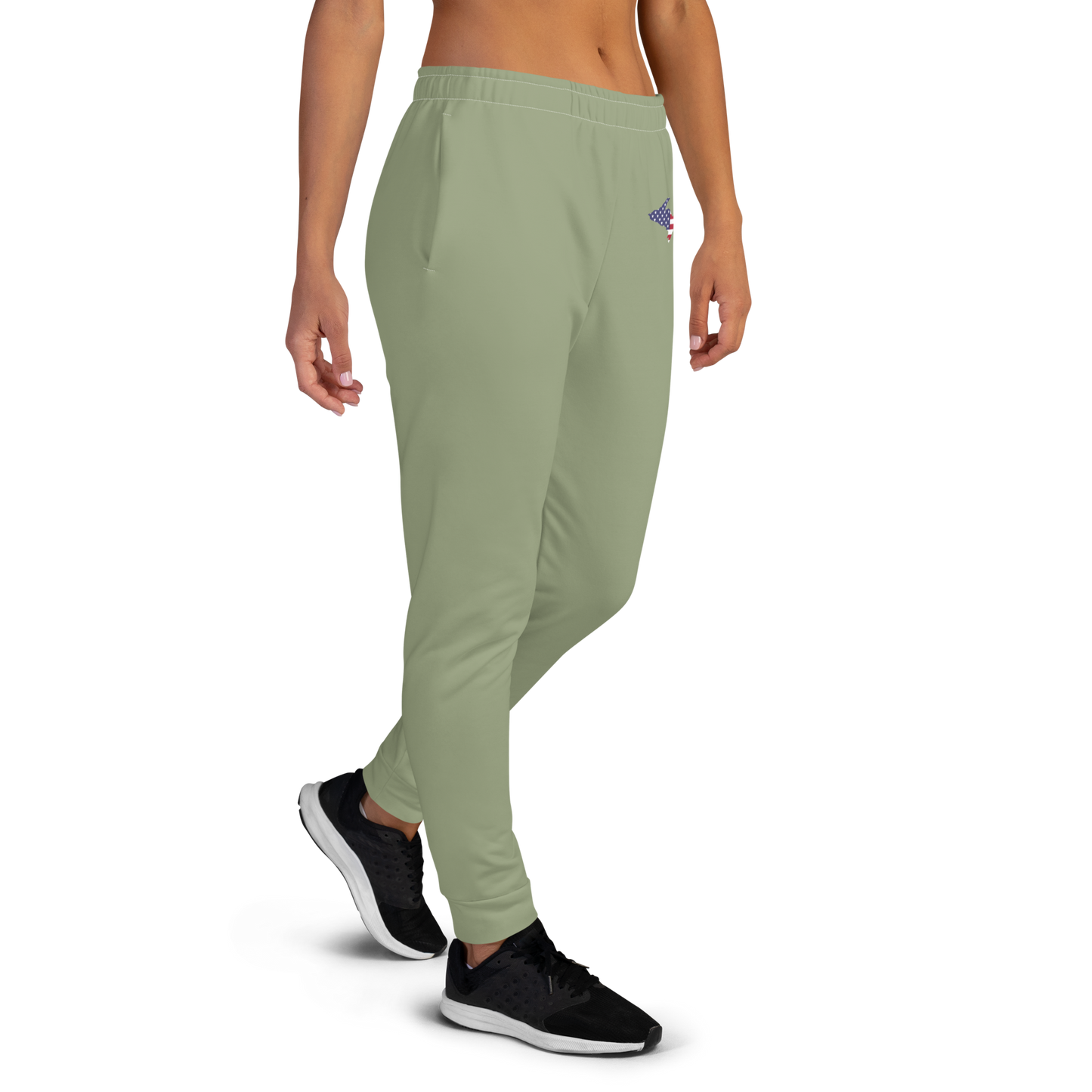 Women's Michigan Upper Peninsula Joggers (w/ UP Outline) | Women's - Beachgrass Green