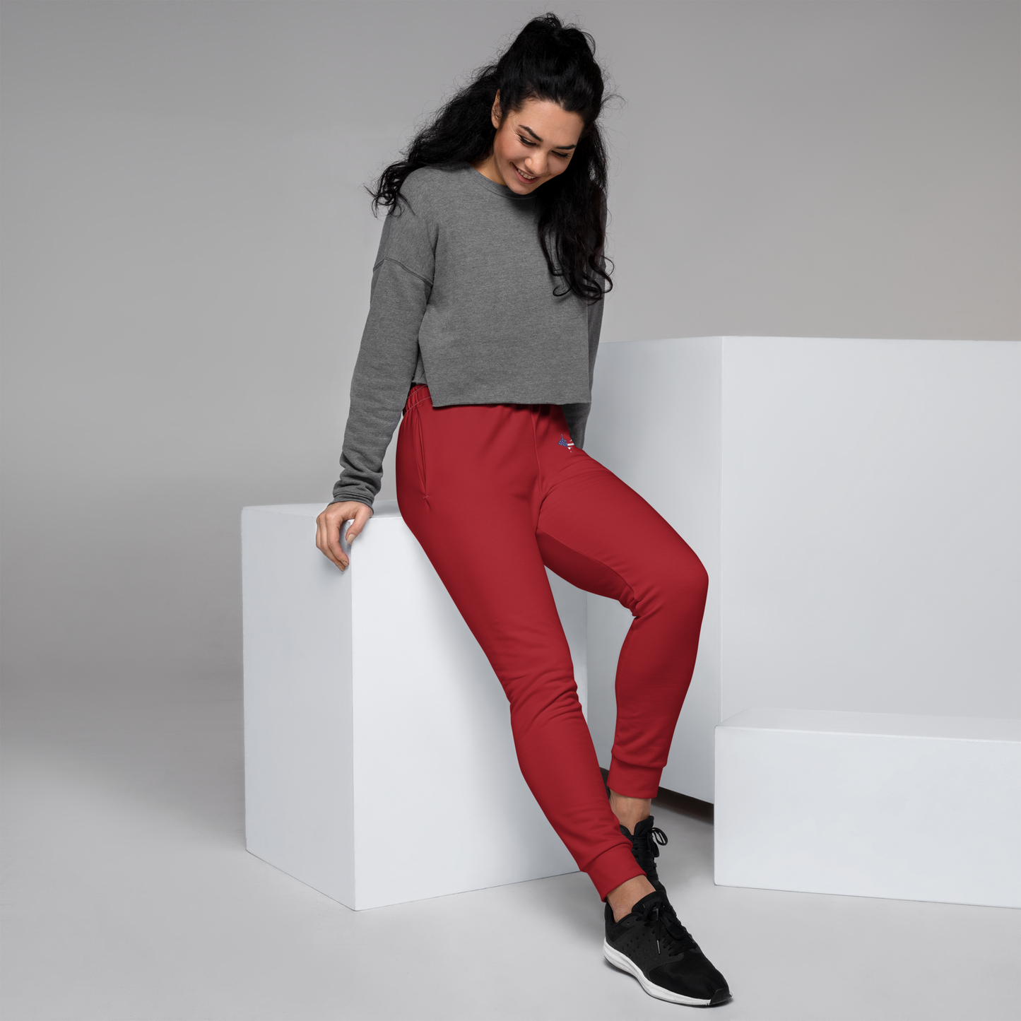 Michigan Upper Peninsula Joggers (w/ UP Outline) | Women's - Thimbleberry Red