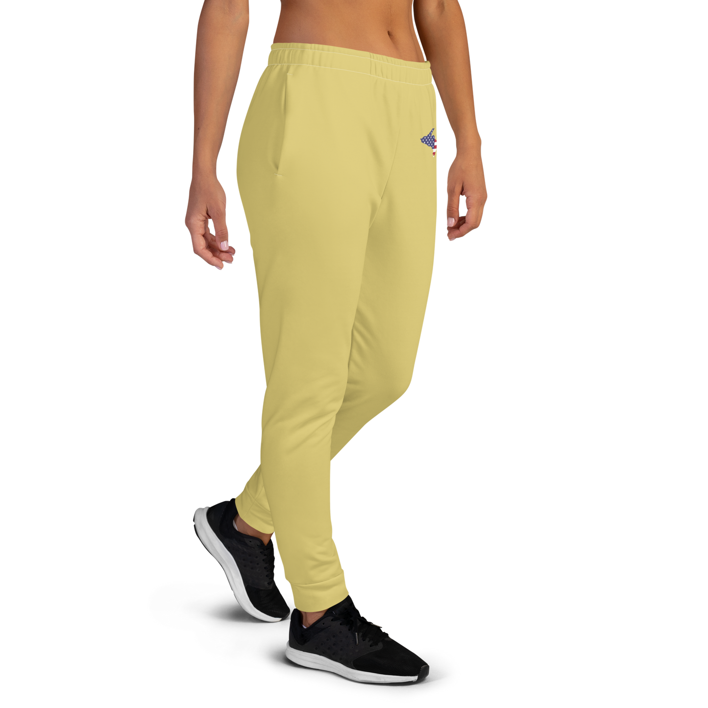 Michigan Upper Peninsula Joggers (w/ UP Outline) | Women's - Plum Yellow