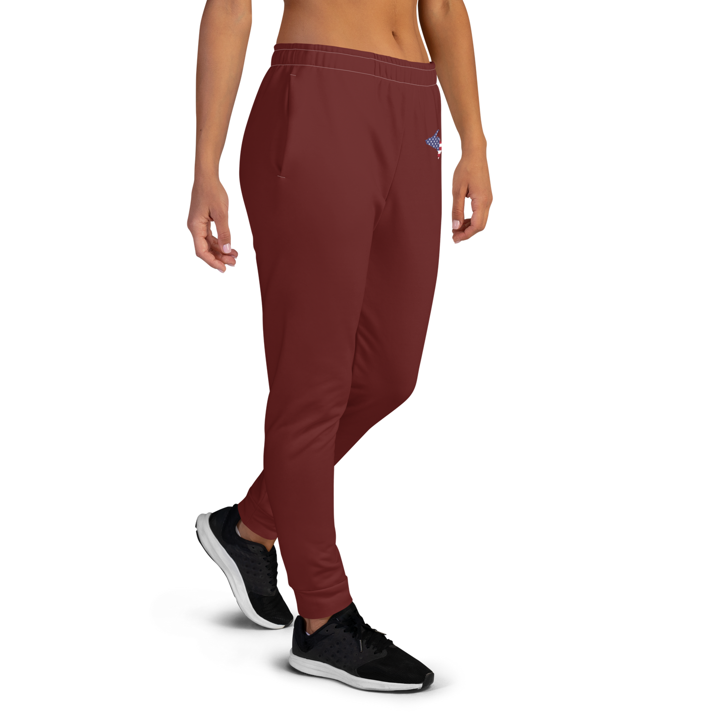 Michigan Upper Peninsula Joggers (w/ UP Outline) | Women's - Cherrywood Color