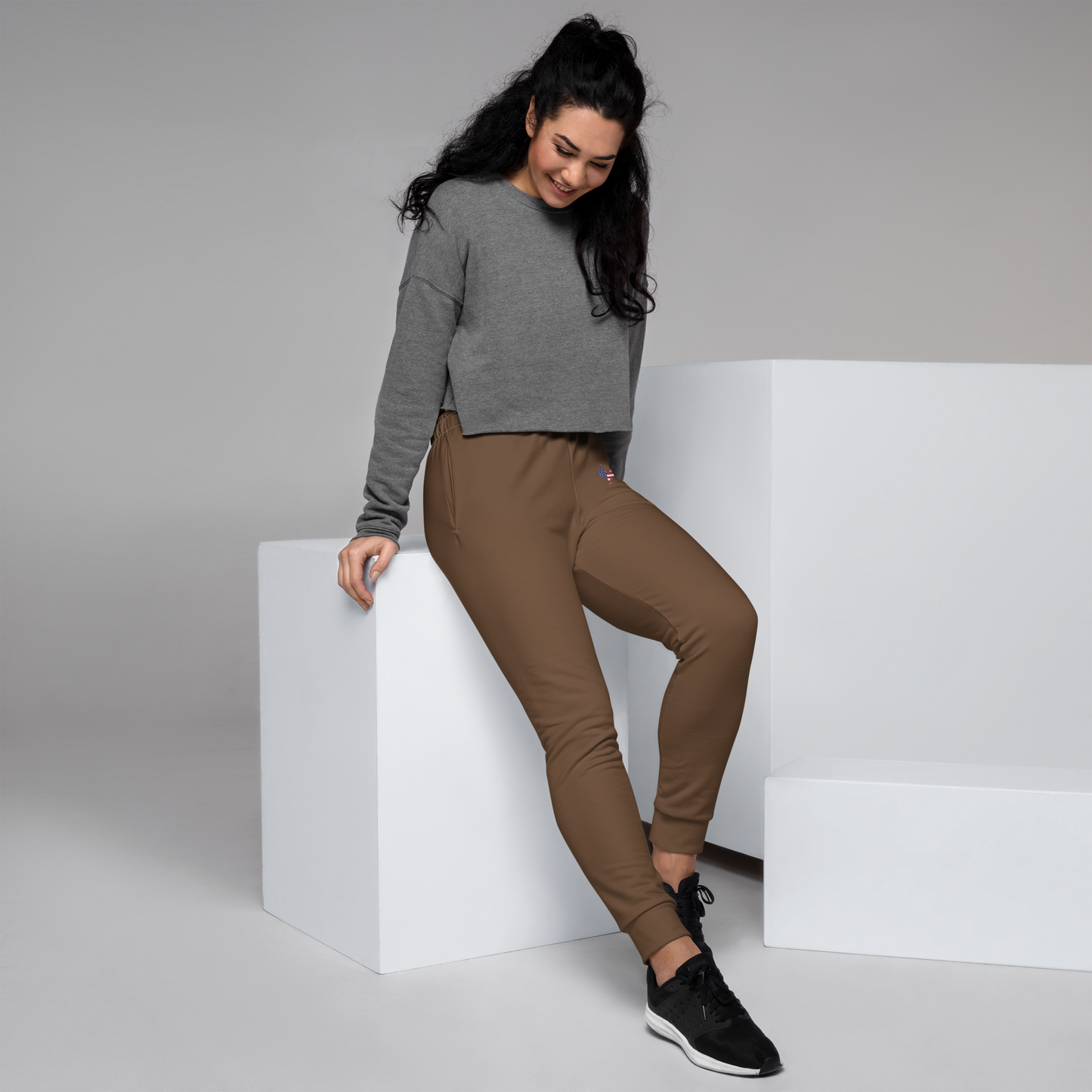 Michigan Upper Peninsula Joggers (w/ UP Outline) | Women's - Coffee Color