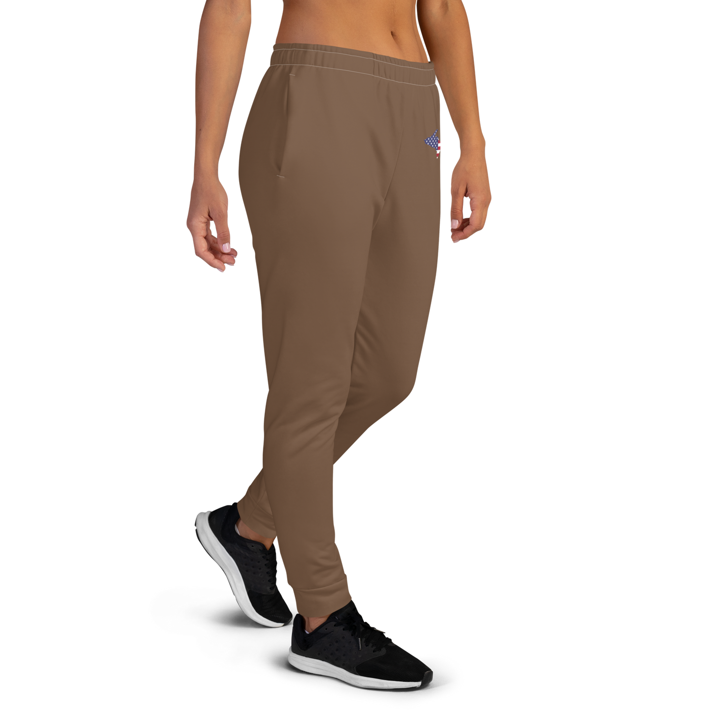 Michigan Upper Peninsula Joggers (w/ UP Outline) | Women's - Coffee Color