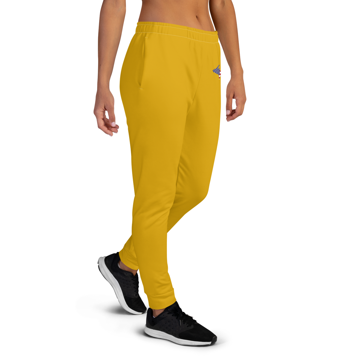 Michigan Upper Peninsula Joggers (w/ UP Outline) | Women's - Gold Bullion