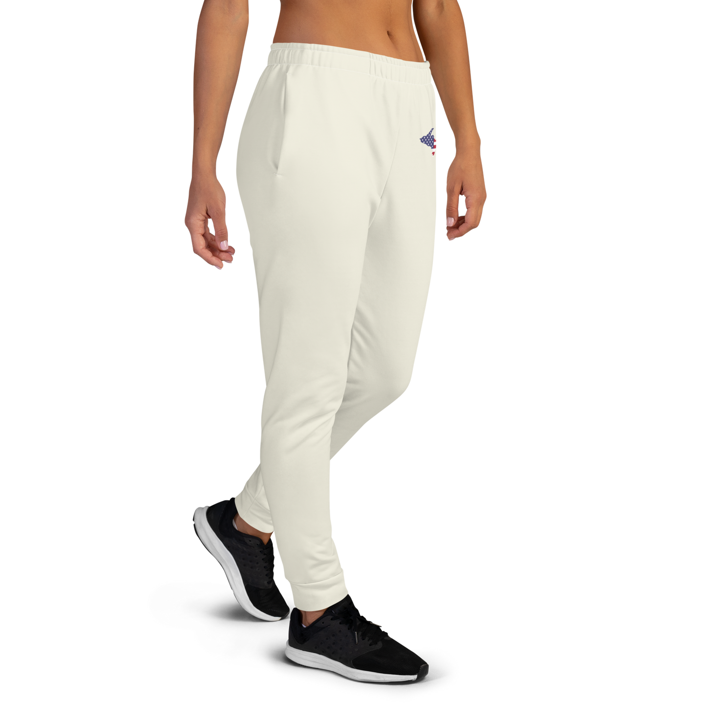 Michigan Upper Peninsula Joggers (w/ UP Outline) | Women's - Ivory White