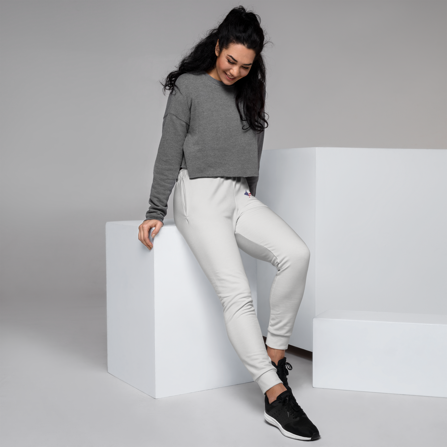 Michigan Upper Peninsula Joggers (w/ UP Outline) | Women's - Birch Bark White