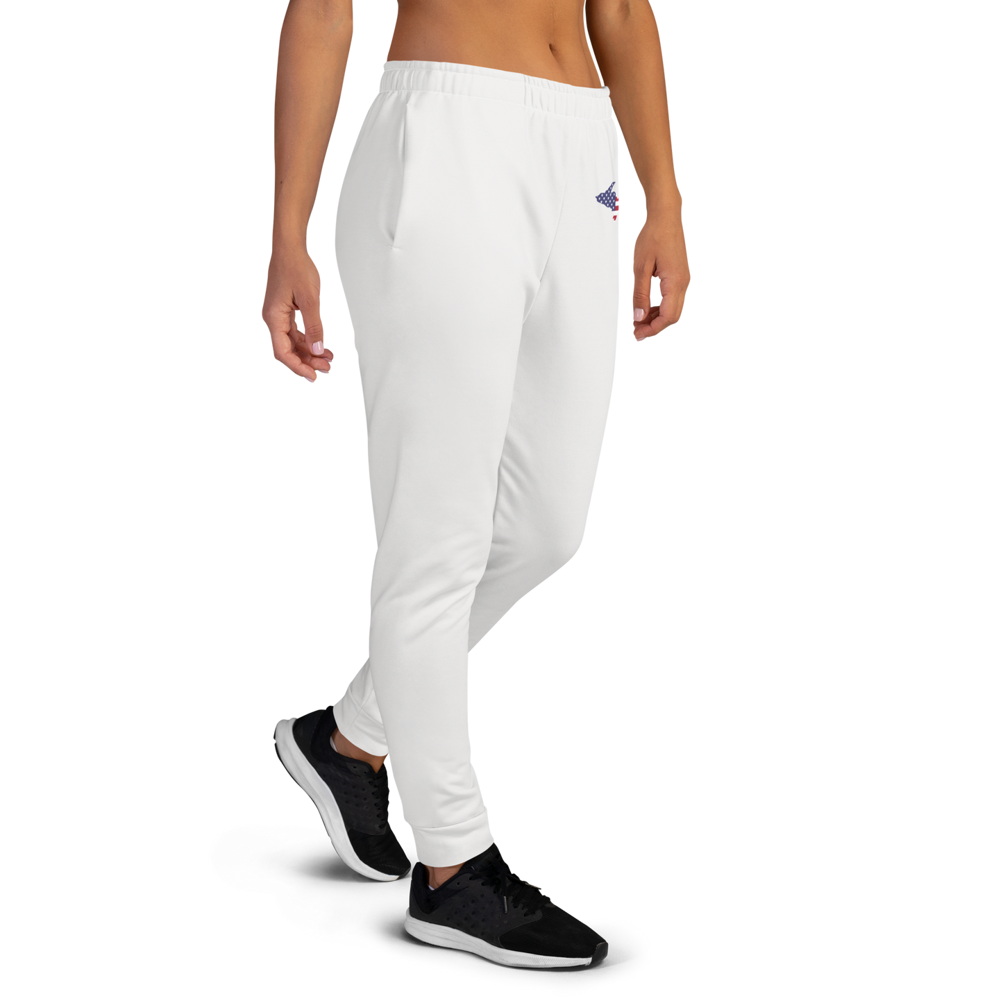 Michigan Upper Peninsula Joggers (w/ UP Outline) | Women's - Birch Bark White