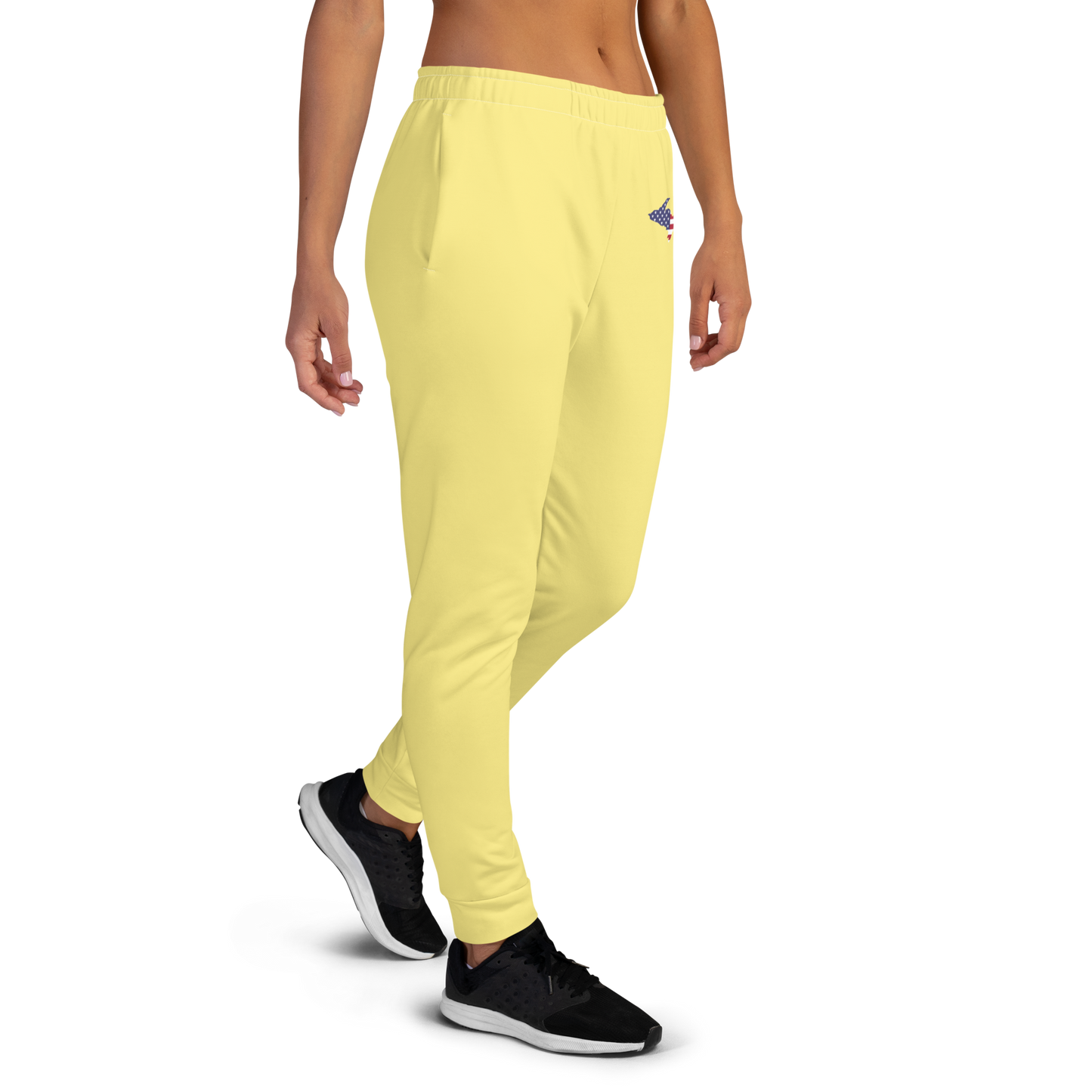 Michigan Upper Peninsula Joggers (w/ UP Outline) | Women's - Cherry Yellow