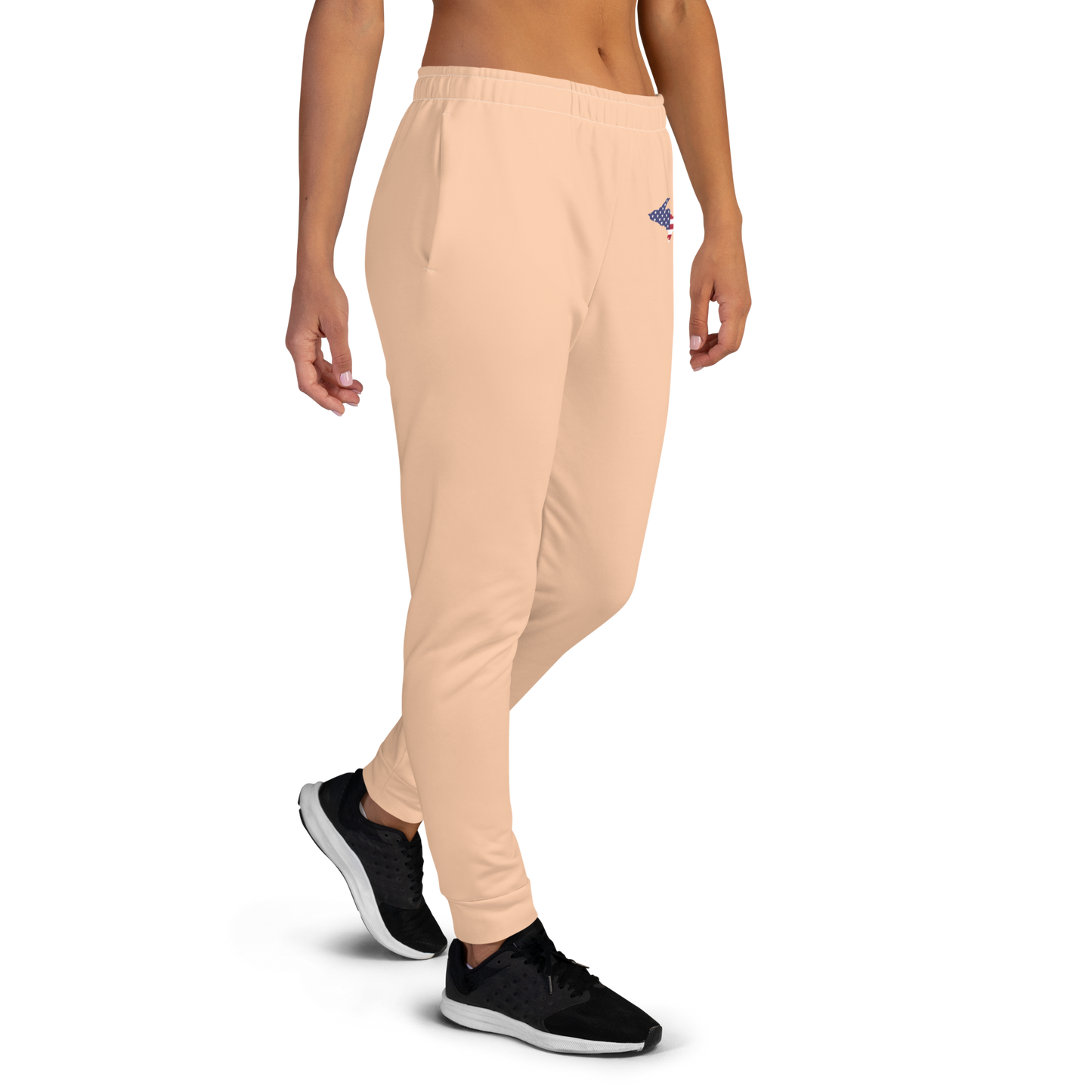 Michigan Upper Peninsula Joggers (w/ UP Outline) | Women's - Peach