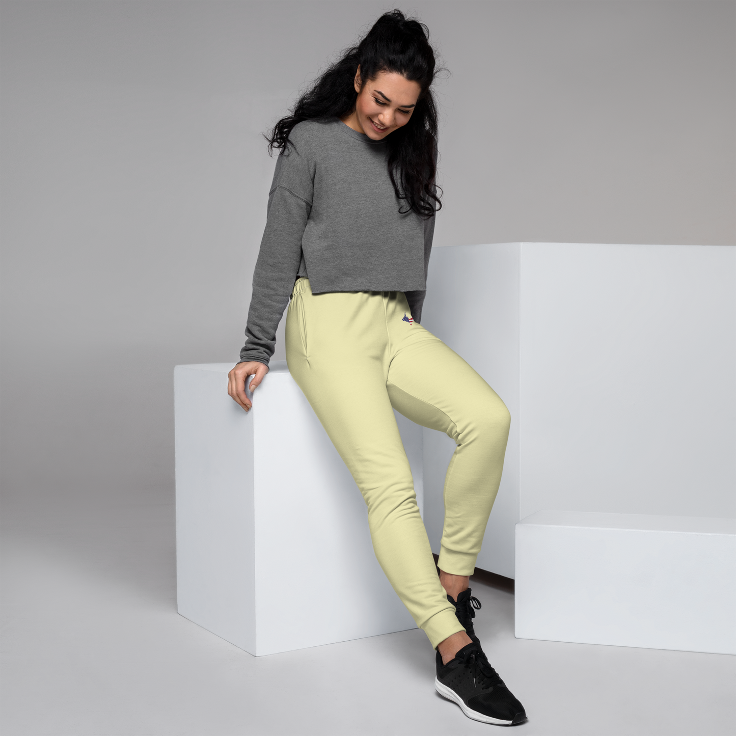 Michigan Upper Peninsula Joggers (w/ UP Outline) | Women's - Canary Yellow