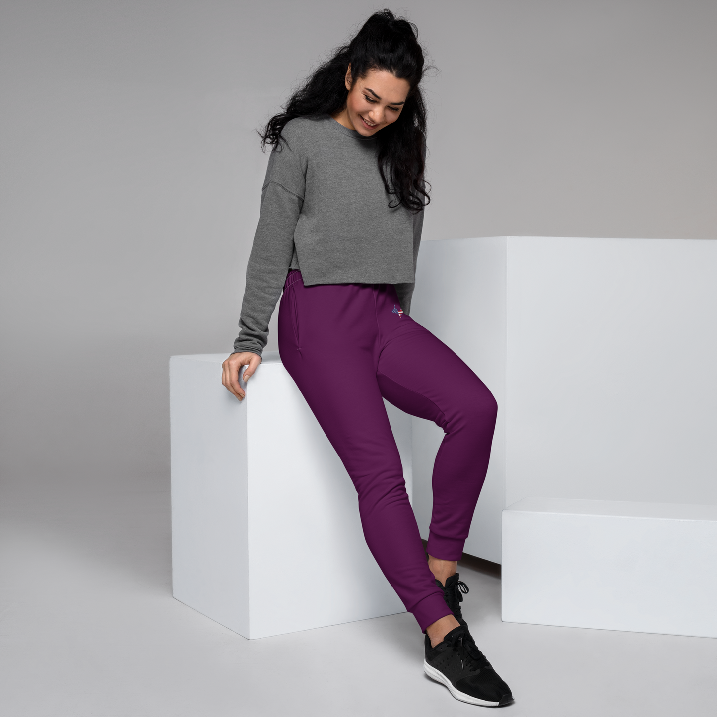 Michigan Upper Peninsula Joggers (w/ UP Outline) | Women's - Tyrian Purple