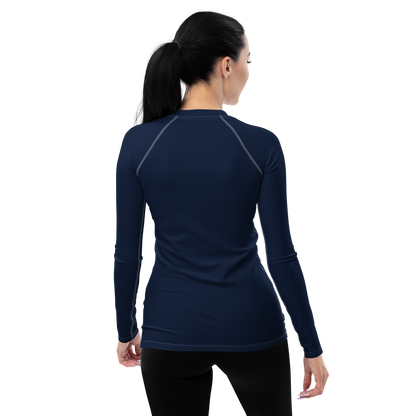 Michigan Upper Peninsula Rash Guard (w/ UP USA Flag) | Women's - Navy