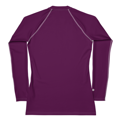 Michigan Upper Peninsula Rash Guard (w/ UP USA Flag) | Women's - Tyrian Purple