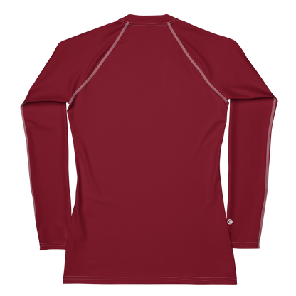 Michigan Upper Peninsula Rash Guard (w/ UP USA Flag) | Women's - Burgandy