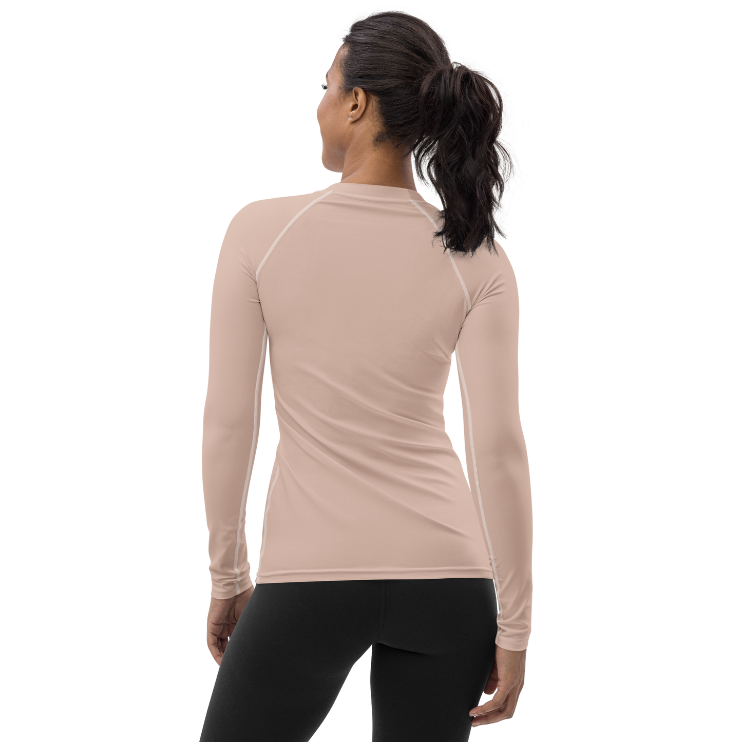 Michigan Upper Peninsula Rash Guard (w/ UP USA Flag) | Women's - Rose Gold