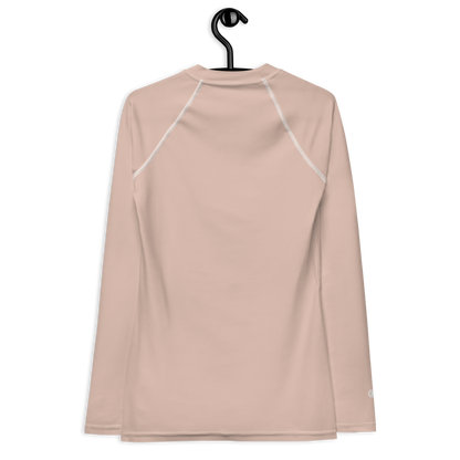 Michigan Upper Peninsula Rash Guard (w/ UP USA Flag) | Women's - Rose Gold