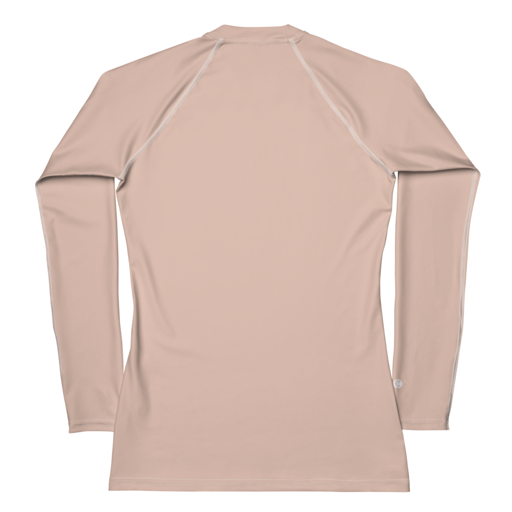 Michigan Upper Peninsula Rash Guard (w/ UP USA Flag) | Women's - Rose Gold