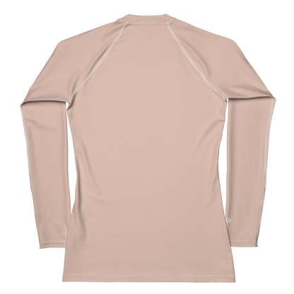 Michigan Upper Peninsula Rash Guard (w/ UP USA Flag) | Women's - Rose Gold