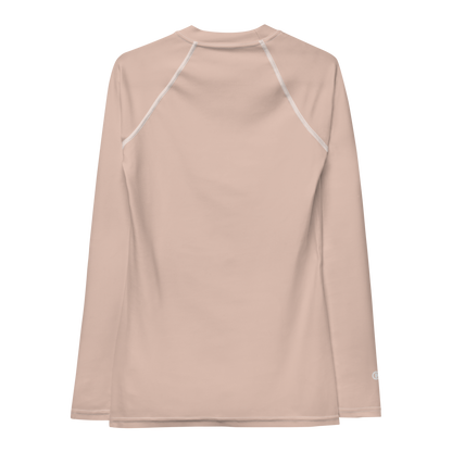 Michigan Upper Peninsula Rash Guard (w/ UP USA Flag) | Women's - Rose Gold