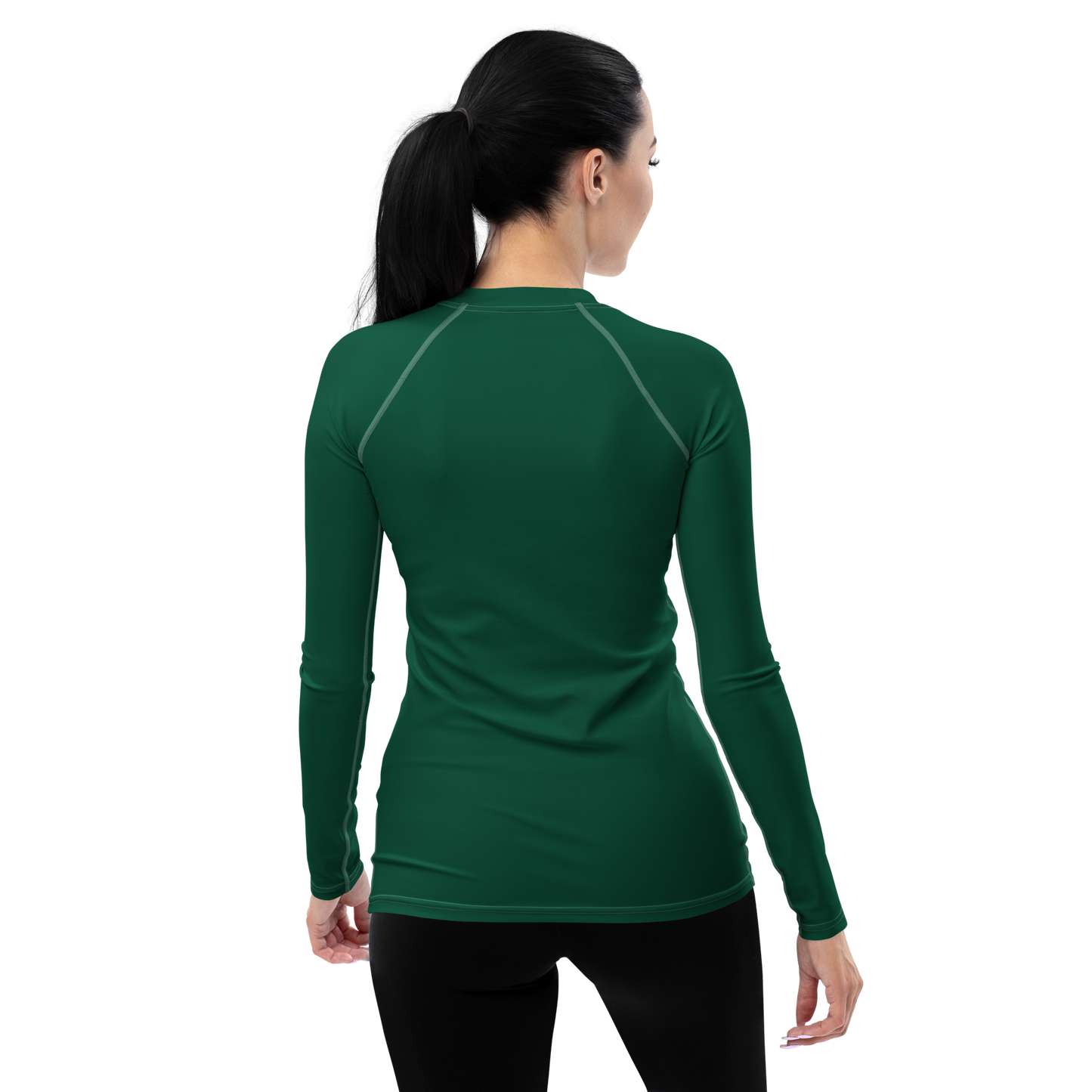 Michigan Upper Peninsula Rash Guard (w/ UP USA Flag) | Women's - Superior Green