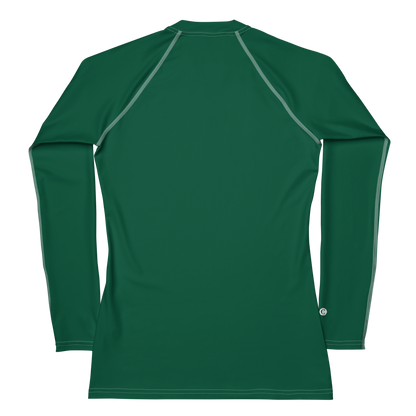 Michigan Upper Peninsula Rash Guard (w/ UP USA Flag) | Women's - Superior Green