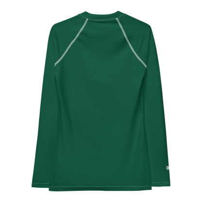 Michigan Upper Peninsula Rash Guard (w/ UP USA Flag) | Women's - Superior Green