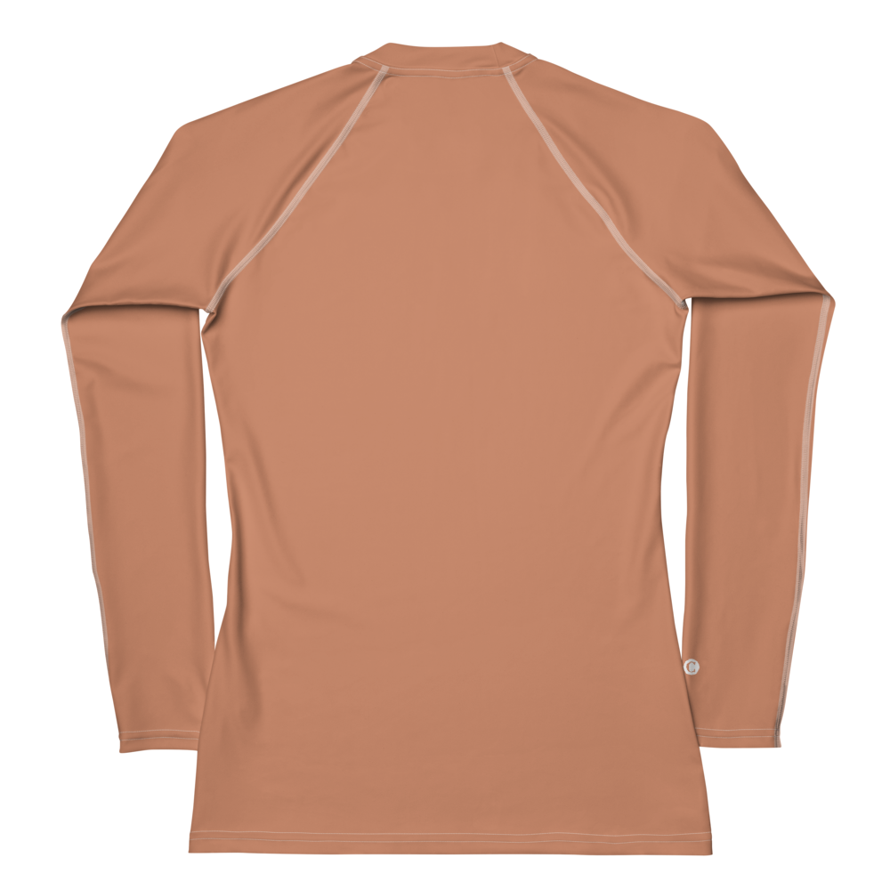 Michigan Upper Peninsula Rash Guard (w/ UP USA Flag) | Women's - Copper Color