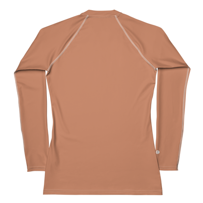 Michigan Upper Peninsula Rash Guard (w/ UP USA Flag) | Women's - Copper Color