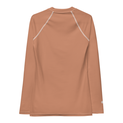 Michigan Upper Peninsula Rash Guard (w/ UP USA Flag) | Women's - Copper Color