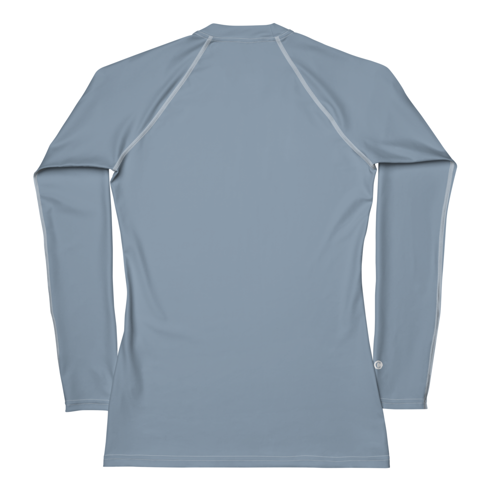 Michigan Upper Peninsula Rash Guard (w/ UP USA Flag) | Women's - B-24 Grey