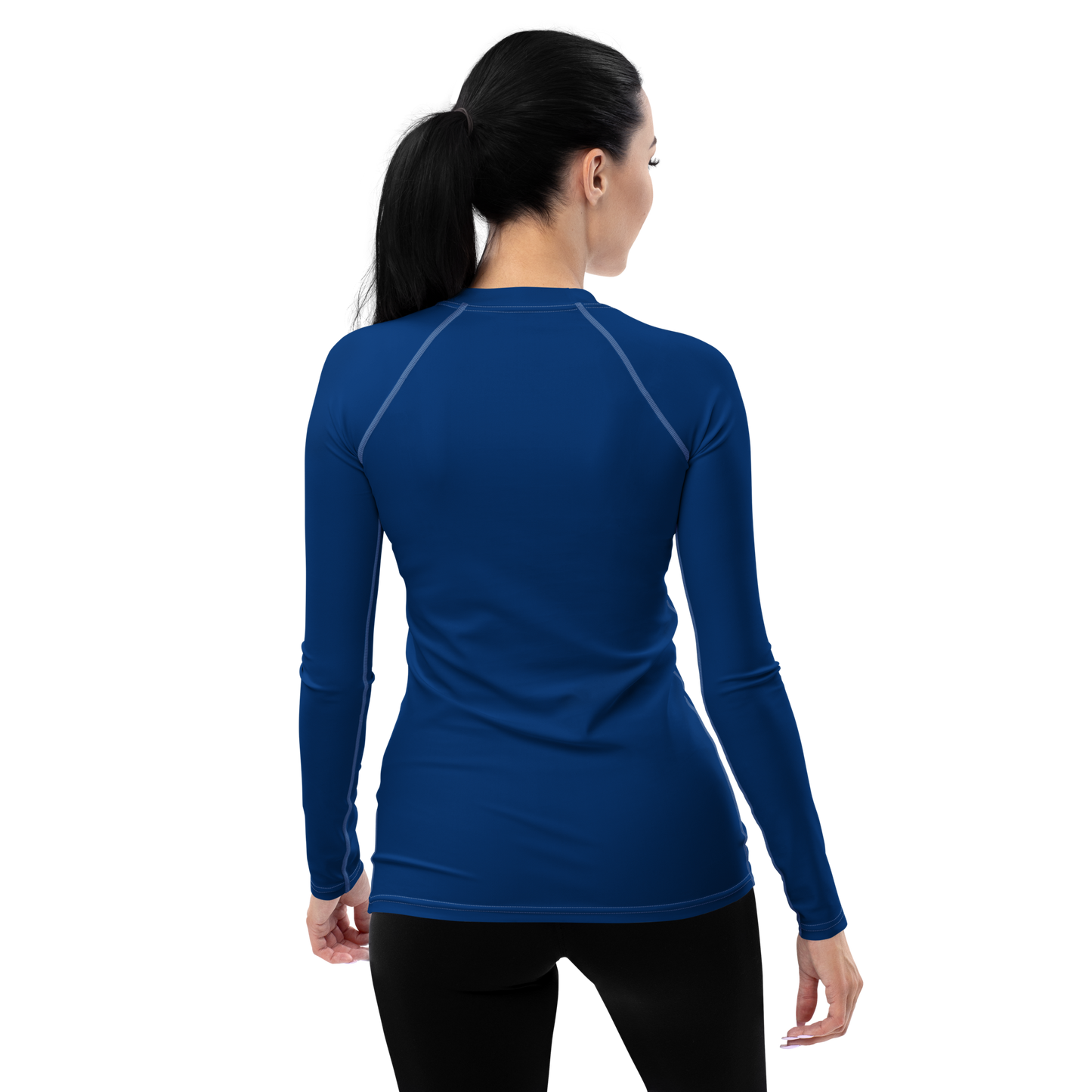 Michigan Upper Peninsula Rash Guard (w/ UP USA Flag) | Women's - Dearborn Blue