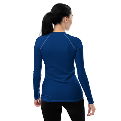 Michigan Upper Peninsula Rash Guard (w/ UP USA Flag) | Women's - Dearborn Blue