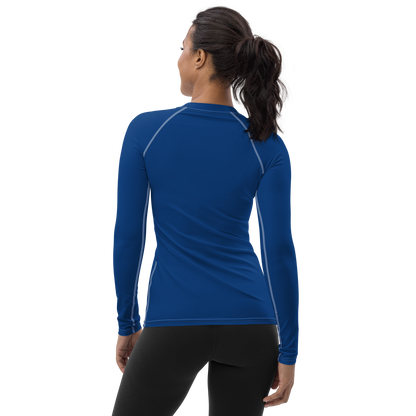 Michigan Upper Peninsula Rash Guard (w/ UP USA Flag) | Women's - Dearborn Blue