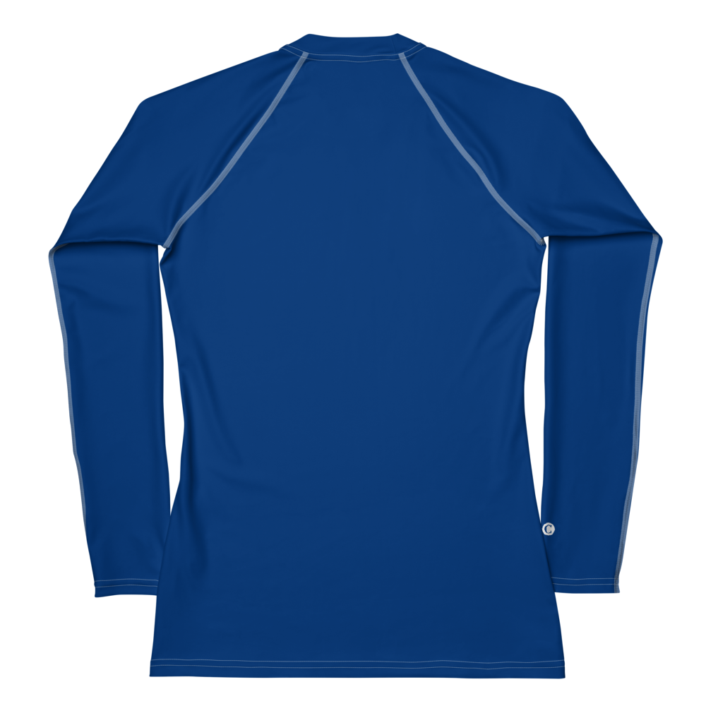 Michigan Upper Peninsula Rash Guard (w/ UP USA Flag) | Women's - Dearborn Blue