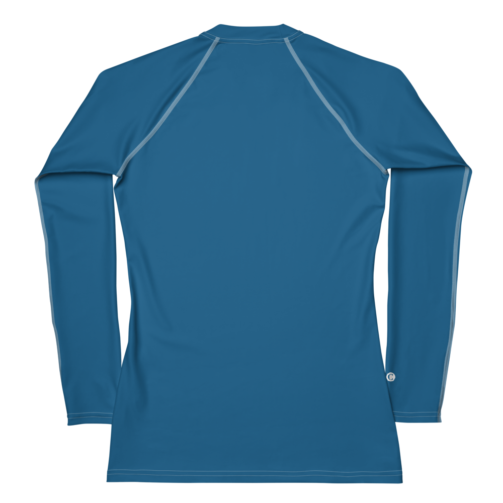 Michigan Upper Peninsula Rash Guard (w/ UP USA Flag) | Women's - Blueberry