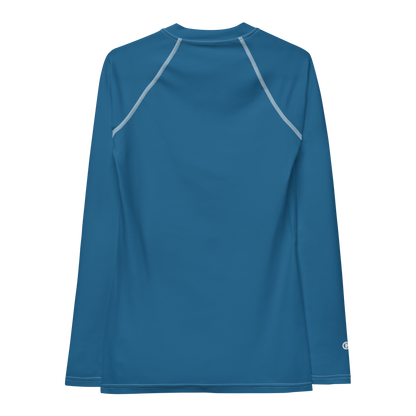 Michigan Upper Peninsula Rash Guard (w/ UP USA Flag) | Women's - Blueberry