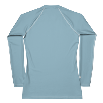 Michigan Upper Peninsula Rash Guard (w/ UP USA Flag) | Women's - Opal Blue