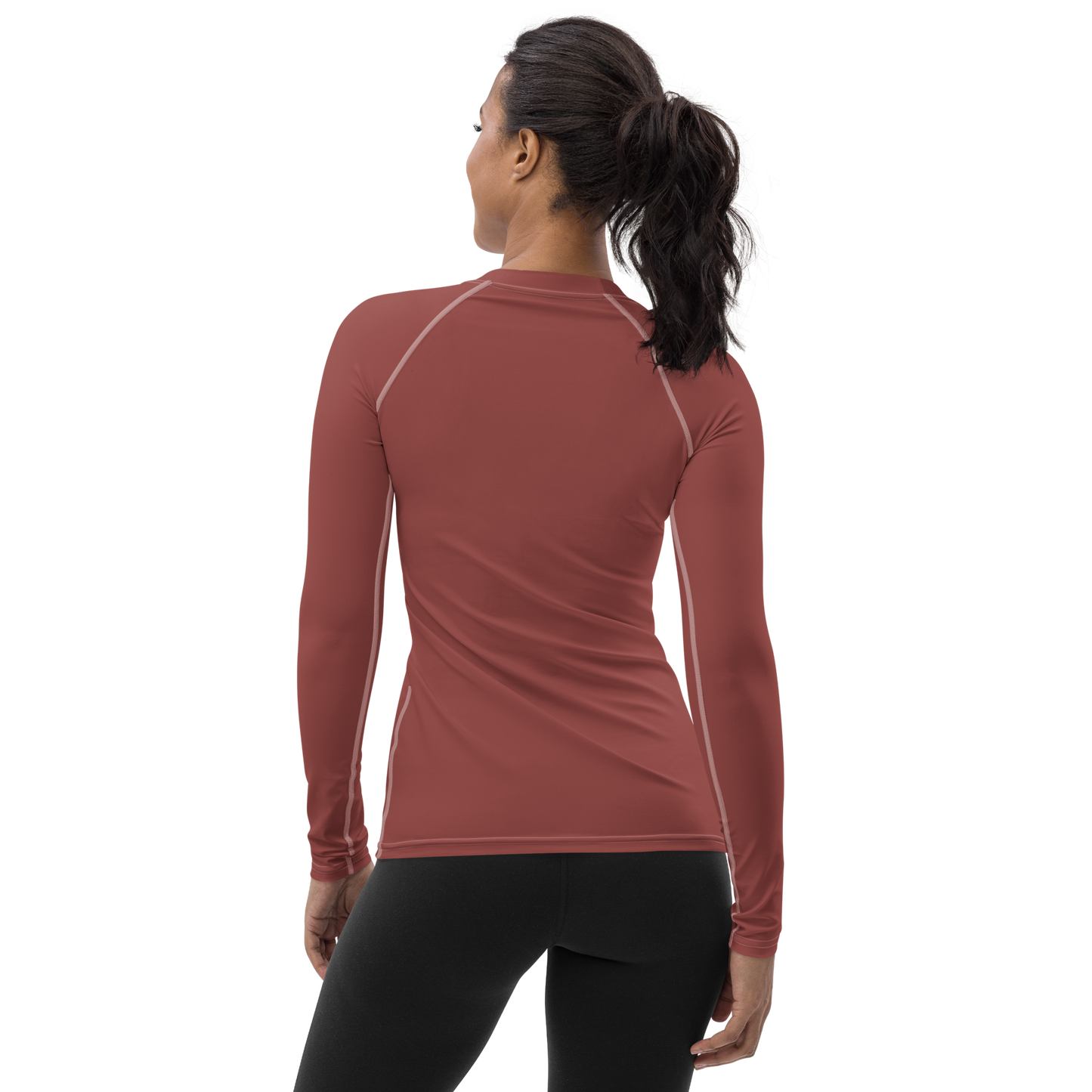 Michigan Upper Peninsula Rash Guard (w/ UP USA Flag) | Women's - Ore Dock Red